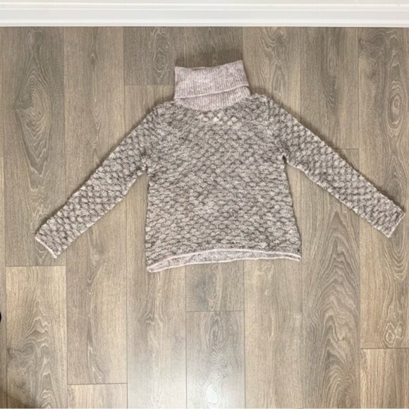 Revolve One Grey Day Lita Mohair Wool Turtleneck Sweater Coffee Size Small - Picture 5 of 16